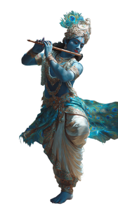 Krishna Dancing Flute Vinyl Car Decal Sticker – Waterproof & UV-Resistant 4.8533333333333335"