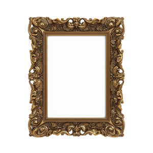 Gold Baroque Frame V3 Vinyl Car Decal Sticker – Waterproof & UV-Resistant 6.826666666666667"