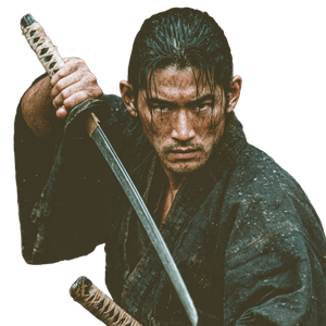Samurai With Katana V22 Vinyl Car Decal Sticker – Waterproof & UV-Resistant 3.4133333333333336"
