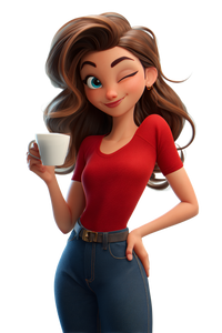 Winking Coffee Avatar Vinyl Car Decal Sticker – Waterproof & UV-Resistant 4.4