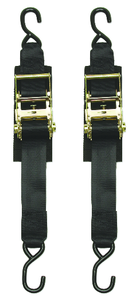 2x BoatBuckle 4' x 2" Tie Down | 833lb Load Capacity | Ratchet Adjustment | Vinyl Coated Steel Hooks 2x BoatBuckle 4' x 2" Tie Down | 833lb Load Capacity | Ratchet Adjustment | Vinyl Coated Steel Hooks