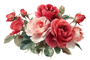 Watercolor Rose Bouquet V2 Vinyl Car Decal Sticker – Waterproof & UV-Resistant 5.97333333333333