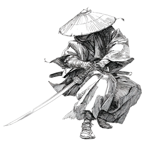 Samurai Drawing V17 Vinyl Car Decal Sticker – Waterproof & UV-Resistant 3.4133333333333336"