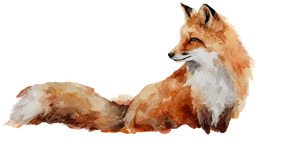 Autumn Fox Watercolor Vinyl Car Decal Sticker – Waterproof & UV-Resistant 2.56"
