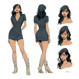 Female Comic Character V2 Vinyl Car Decal Sticker – Waterproof & UV-Resistant 3.4133333333333336"