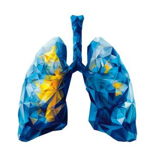 Geometric Lungs Illustration Vinyl Car Decal Sticker – Waterproof & UV-Resistant 3.4133333333333336"