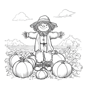 Smiling Scarecrow Pumpkin Vinyl Car Decal Sticker – Waterproof & UV-Resistant 3.4133333333333336"