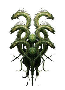 Giger-Style Hydra Vinyl Car Decal Sticker – Waterproof & UV-Resistant 4.32"
