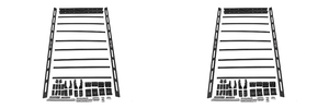 2x DV8 Offroad Roof Rack | Ford Bronco 2021-2023 | Bolt-On 200lb Capacity Steel Rack with Light Bar Mounts & Tie-Down Points 2x DV8 Offroad Roof Rack | Ford Bronco 2021-2023 | Bolt-On 200lb Capacity Steel Rack with Light Bar Mounts & Tie-Down Points