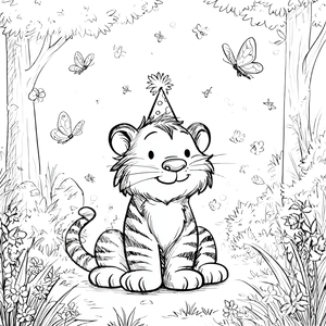 Cartoon Tiger Party V2 Vinyl Car Decal Sticker – Waterproof & UV-Resistant 3.4133333333333336"