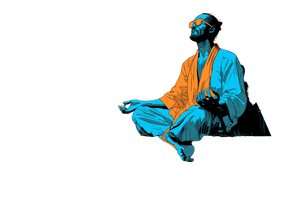 Meditating Man V26 Vinyl Car Decal Sticker – Waterproof & UV-Resistant 5.97333333333333