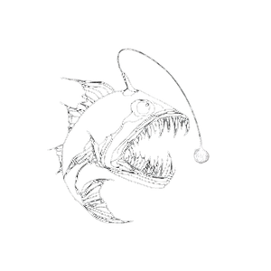 Angler Fish Embroidery Vinyl Car Decal Sticker – Waterproof & UV-Resistant 3.4133333333333336"