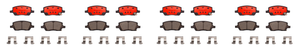 4x 2005-2008 High Performance Ceramic Brake Pad Set | Brembo | Saturn Relay Buick Terraza Pontiac Montana Chevrolet Uplander 4x 2005-2008 High Performance Ceramic Brake Pad Set | Brembo | Saturn Relay Buick Terraza Pontiac Montana Chevrolet Uplander