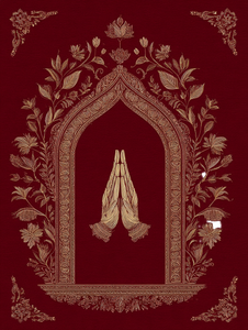 Embroidered Namaste Hands Vinyl Car Decal Sticker – Waterproof & UV-Resistant 8.213333333333333"