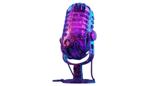 Purple Vintage Microphone Vinyl Car Decal Sticker – Waterproof & UV-Resistant 5.4