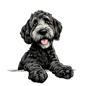 Cartoon Dog Logo V2 Vinyl Car Decal Sticker – Waterproof & UV-Resistant 3.4133333333333336"