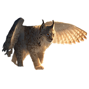 Lynx-Owl Creature Vinyl Car Decal Sticker – Waterproof & UV-Resistant 3.4133333333333336"