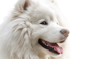 Smiling Samoyed Portrait Vinyl Car Decal Sticker – Waterproof & UV-Resistant 2.986666666666667"