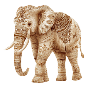Henna Elephant Vinyl Car Decal Sticker – Waterproof & UV-Resistant 3.4133333333333336"