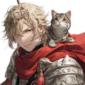 Armored Idol With Cat Vinyl Car Decal Sticker – Waterproof & UV-Resistant 3.4133333333333336"