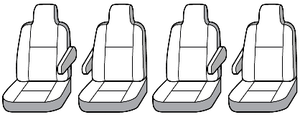 2x Ultimate Protection for Your Seats | Custom Fit | Polycotton SeatSaver Seat Covers | Charcoal Black