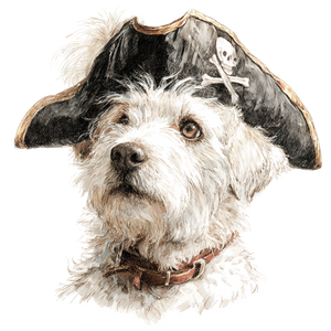 Dog Pirate Hat Vinyl Car Decal Sticker – Waterproof & UV-Resistant 3.4133333333333336"