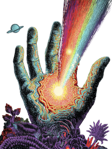 Psychedelic Energy Hand Vinyl Car Decal Sticker – Waterproof & UV-Resistant 8.213333333333333"