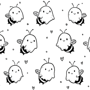 Cute Ghost Bees V2 Vinyl Car Decal Sticker – Waterproof & UV-Resistant 6.826666666666667"