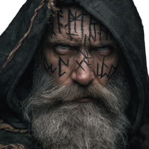 Shaman With Runes Vinyl Car Decal Sticker – Waterproof & UV-Resistant 3.4133333333333336"