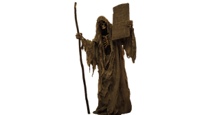 Skeletal Figure With Staff Vinyl Car Decal Sticker – Waterproof & UV-Resistant 5.4
