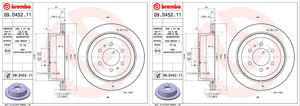 2x Brembo Brake Rotor | Vented Design for 2011 Ford F-150 | High Carbon Discs, ECE-R90 Certified