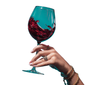 Hand Holding Wine V8 Vinyl Car Decal Sticker – Waterproof & UV-Resistant 6.826666666666667"