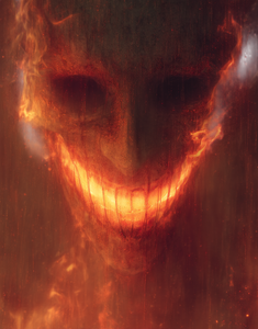 Burning Skull Face V2 Vinyl Car Decal Sticker – Waterproof & UV-Resistant 4.16"