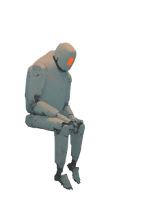 Dejected Robot Rooftop Vinyl Car Decal Sticker – Waterproof & UV-Resistant 4.1066666666666665"
