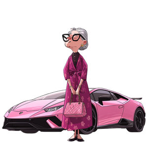 Stylish Grandma V2 Vinyl Car Decal Sticker – Waterproof & UV-Resistant 6.826666666666667"