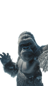 Gorilla In Snow Vinyl Car Decal Sticker – Waterproof & UV-Resistant 9.706666666666667"