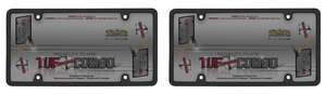 2x Durable Black License Plate Frame|With Smoke Tuf Shield|Powder Coated|Die Cast Zinc|UV Resistant|Easy Install 2x Durable Black License Plate Frame|With Smoke Tuf Shield|Powder Coated|Die Cast Zinc|UV Resistant|Easy Install