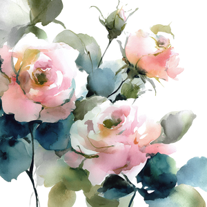 Abstract Watercolor Roses Vinyl Car Decal Sticker – Waterproof & UV-Resistant 3.4133333333333336"