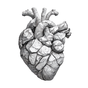 Stone Carved Heart Vinyl Car Decal Sticker – Waterproof & UV-Resistant 3.4133333333333336"