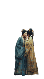Whispering Hanfu Women Vinyl Car Decal Sticker – Waterproof & UV-Resistant 4.8533333333333335"