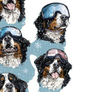 Goggled Bernese Dogs Vinyl Car Decal Sticker – Waterproof & UV-Resistant 6.826666666666667"