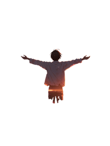 Man Embracing Sunset Vinyl Car Decal Sticker – Waterproof & UV-Resistant 8.213333333333333"