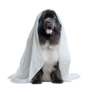 Ghostly Newfoundland Dog Vinyl Car Decal Sticker – Waterproof & UV-Resistant 6.826666666666667"