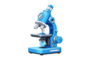 Blue Cartoon Microscope Vinyl Car Decal Sticker – Waterproof & UV-Resistant 2.986666666666667"