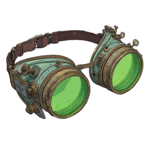 Steampunk Goggles V2 Vinyl Car Decal Sticker – Waterproof & UV-Resistant 3.4133333333333336"