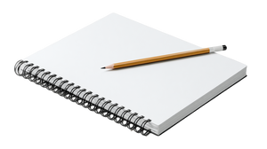 Spiral Notebook Pencil Vinyl Car Decal Sticker – Waterproof & UV-Resistant 2.72"