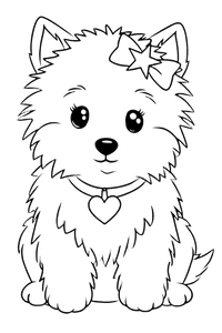 Cartoon Akita Puppy Vinyl Car Decal Sticker – Waterproof & UV-Resistant 8.96"