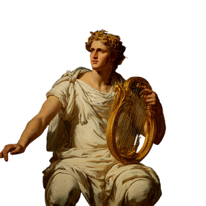 Apollo With Lyre V3 Vinyl Car Decal Sticker – Waterproof & UV-Resistant 3.4133333333333336"