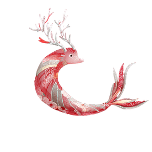 Mermaid Reindeer Fantasy Vinyl Car Decal Sticker – Waterproof & UV-Resistant 3.4133333333333336"