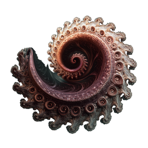 Fractal Consciousness Tentacle Vinyl Car Decal Sticker – Waterproof & UV-Resistant 3.4133333333333336"